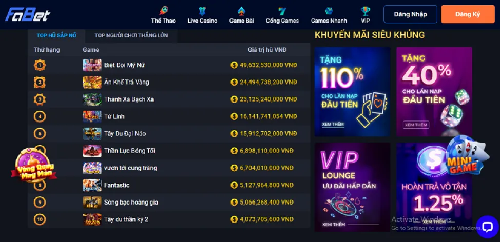 Thưởng chào mừng thành viên mới vip666 casino